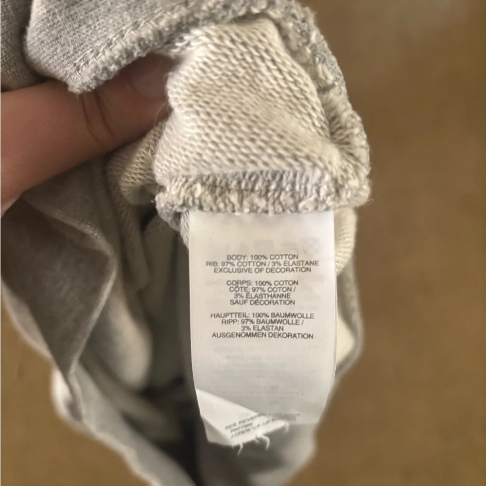 J. Crew Gray Sweatshirt with Floral Design